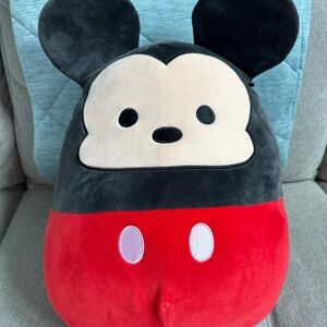 Disney Mickey Mouse Red Plush Squishmallow Pillow 18" EUC